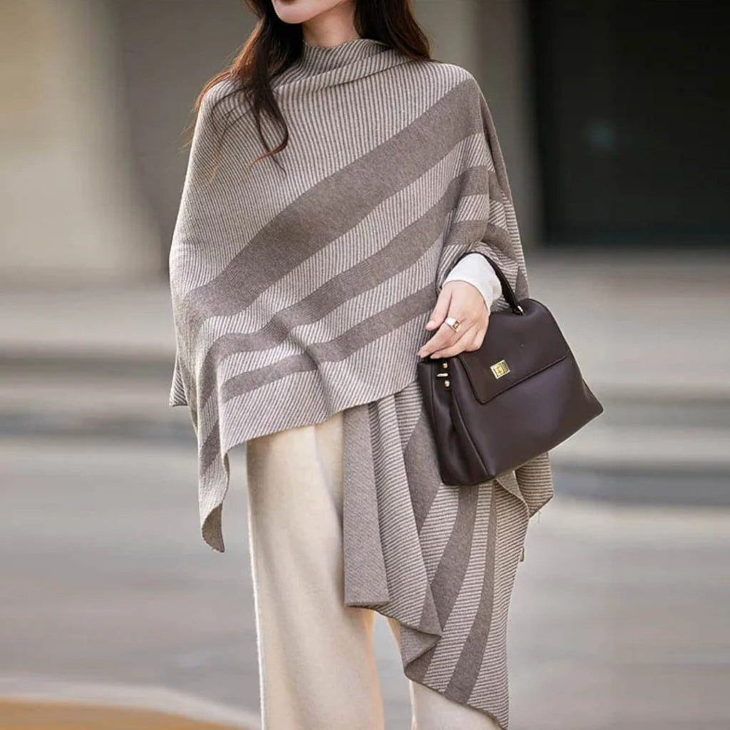 Poncho en laine femme élégant