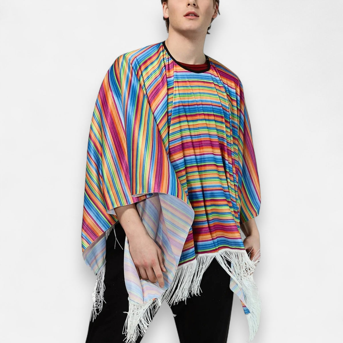 Poncho mexicain à franges