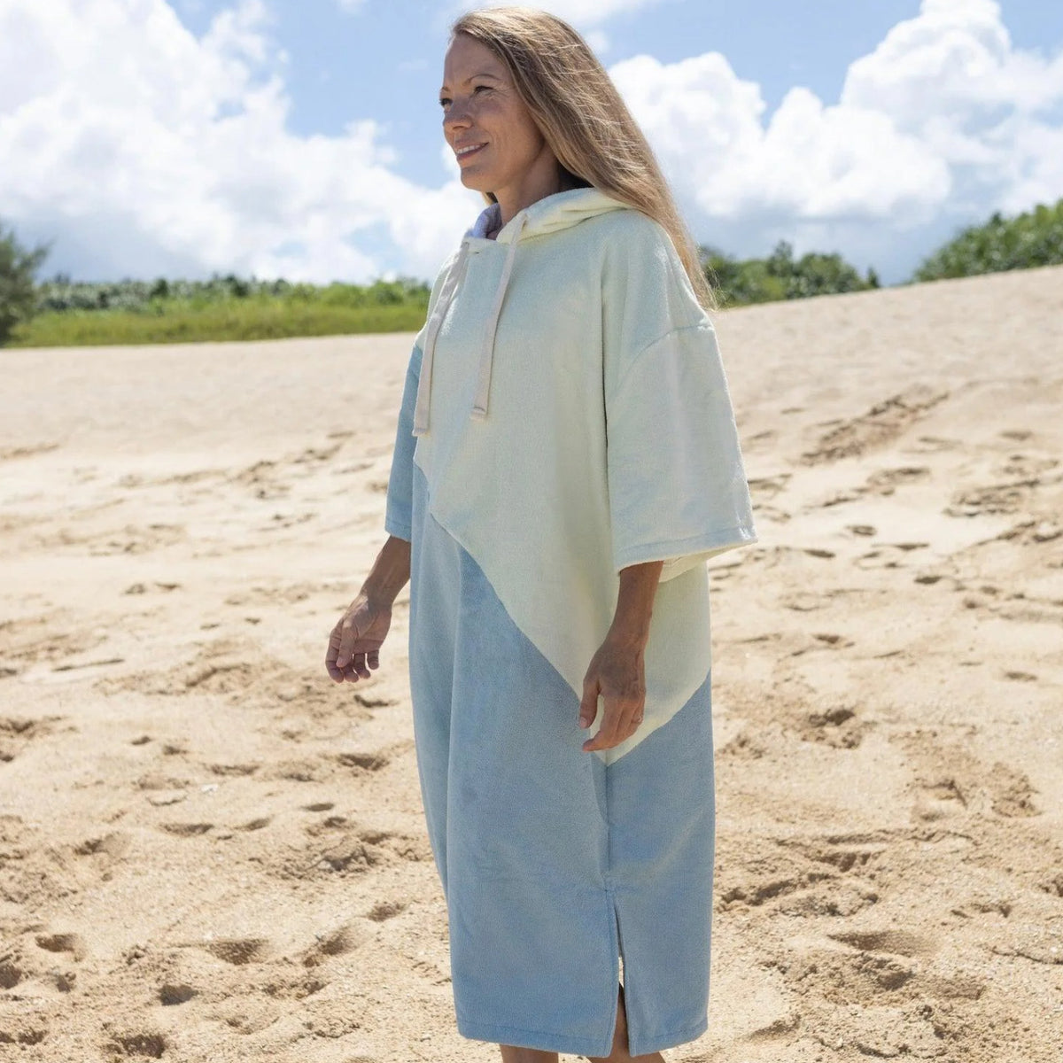 Poncho de bain femme design
