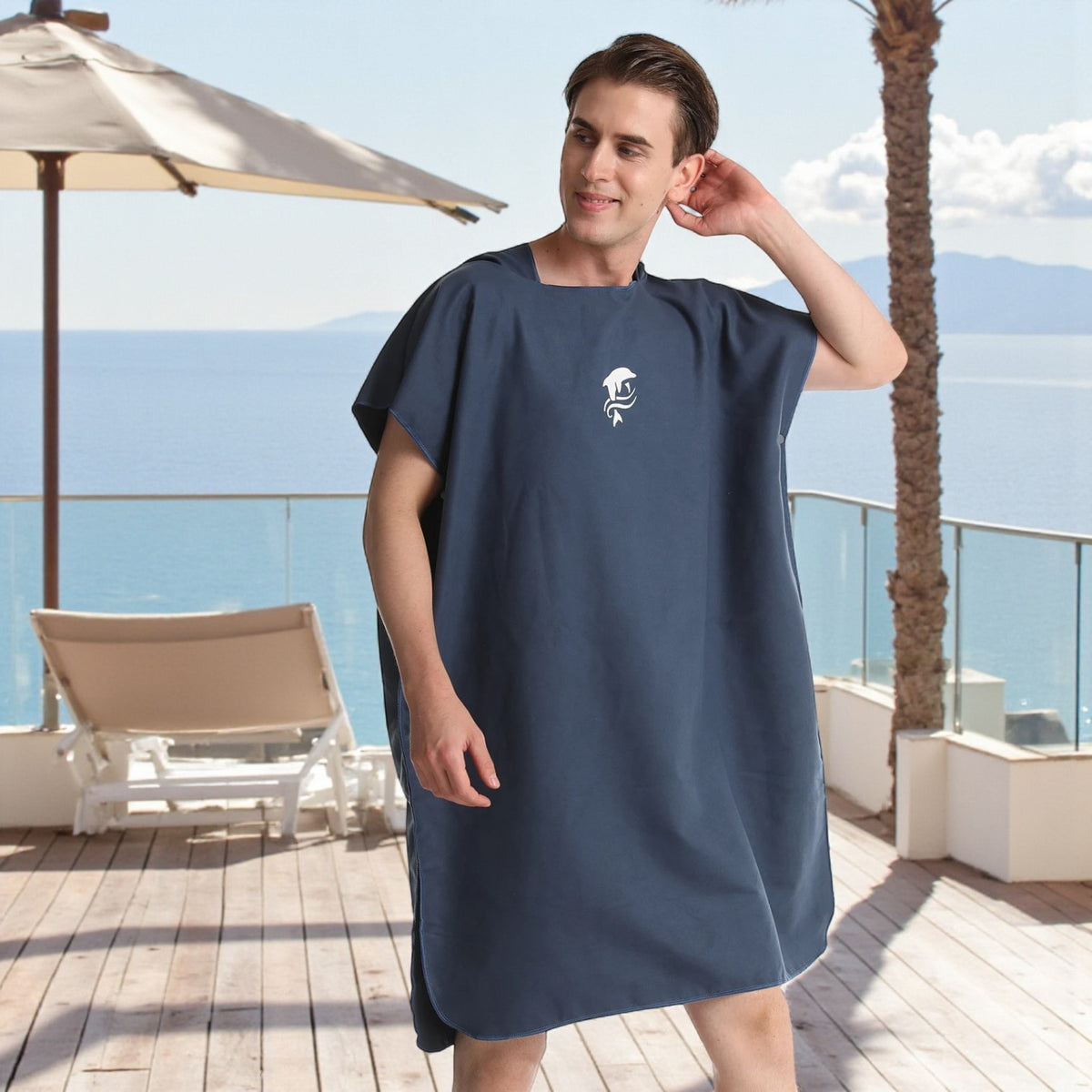 Poncho plage homme absorbant