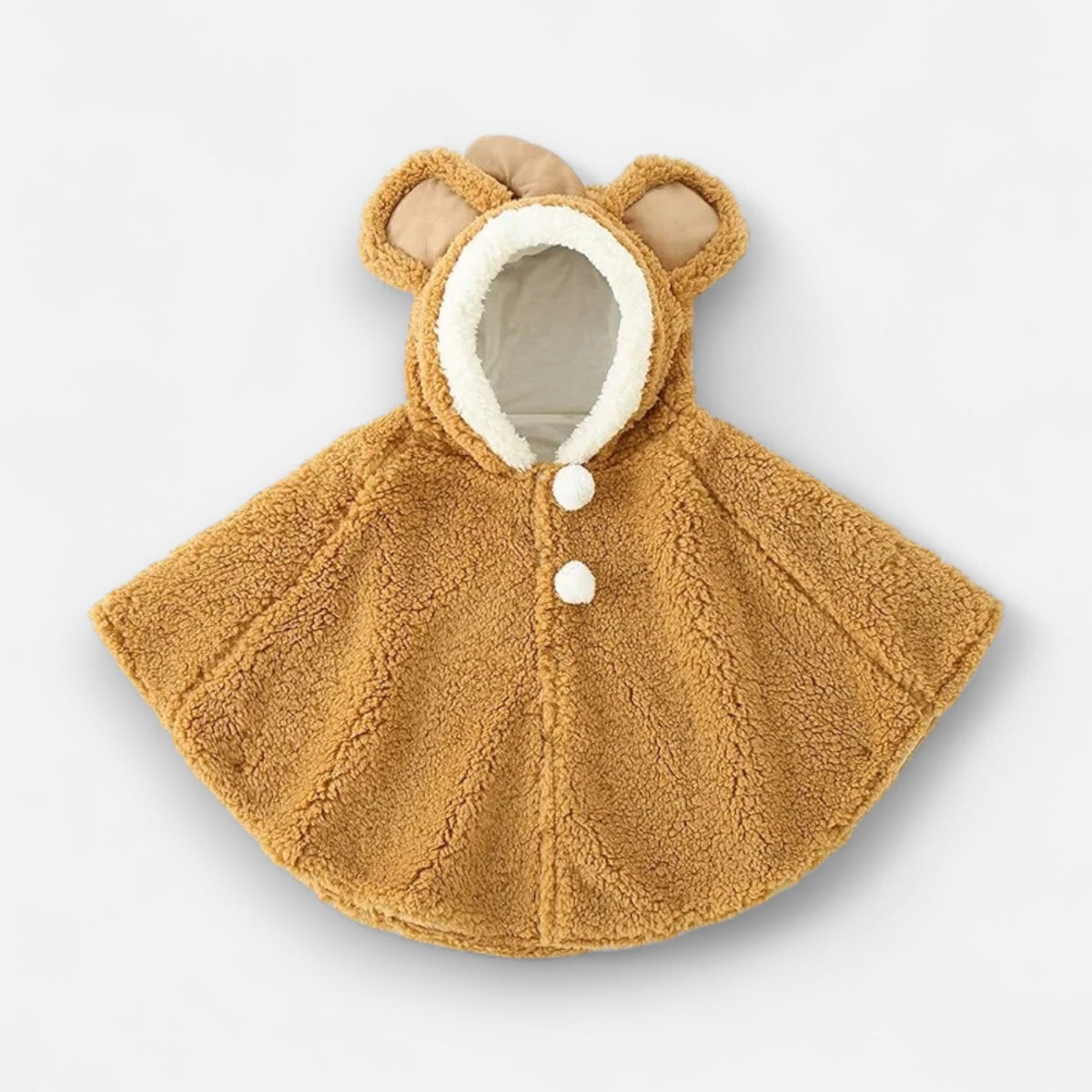 Poncho chaud bébé oreilles d’ourson