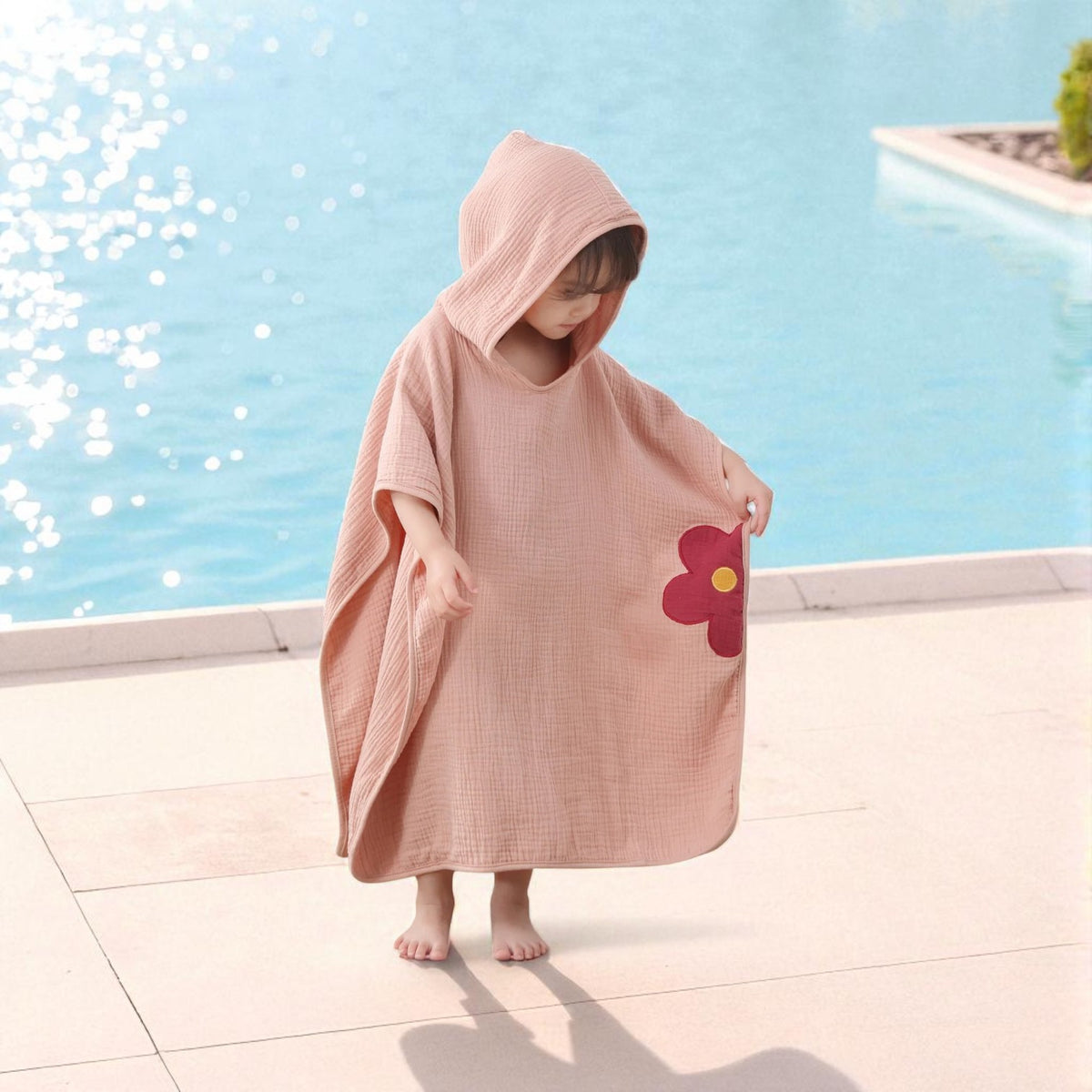 Poncho de bain enfant absorbant et doux