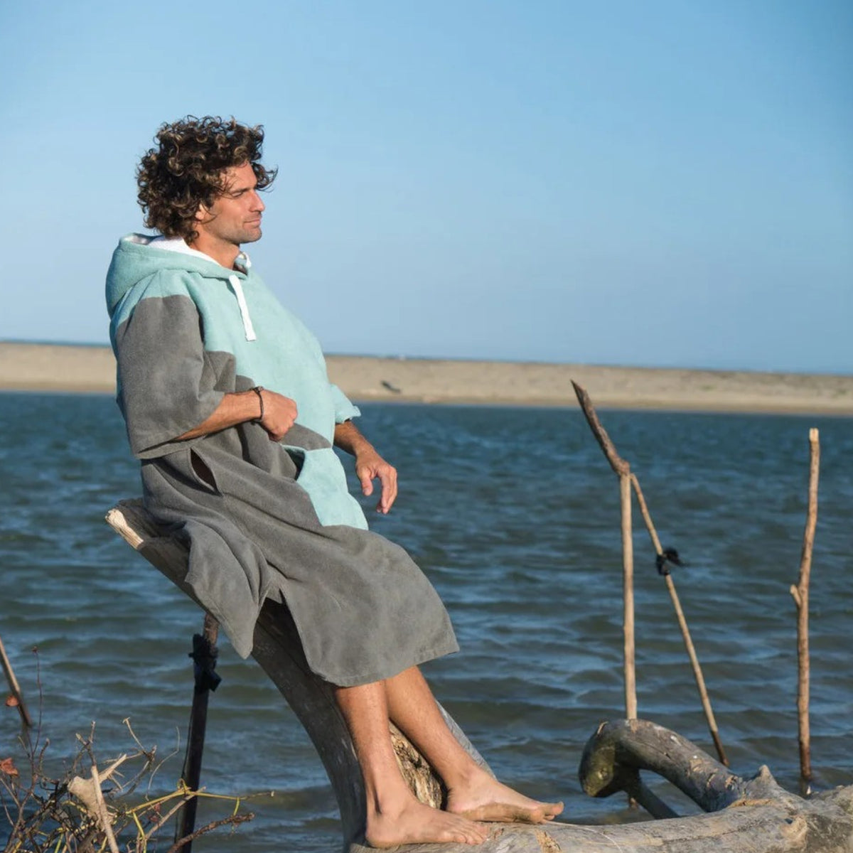 Poncho surf homme bicolore