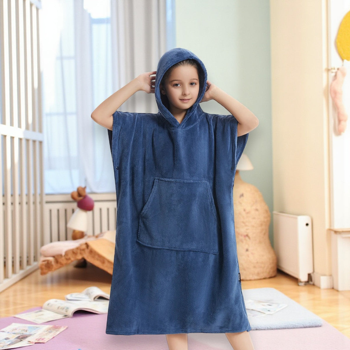 Poncho polaire enfant cocooning