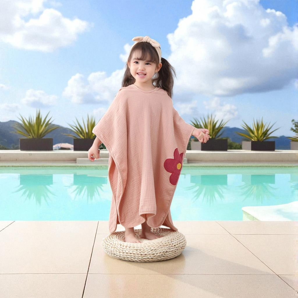 Poncho de bain enfant absorbant et doux