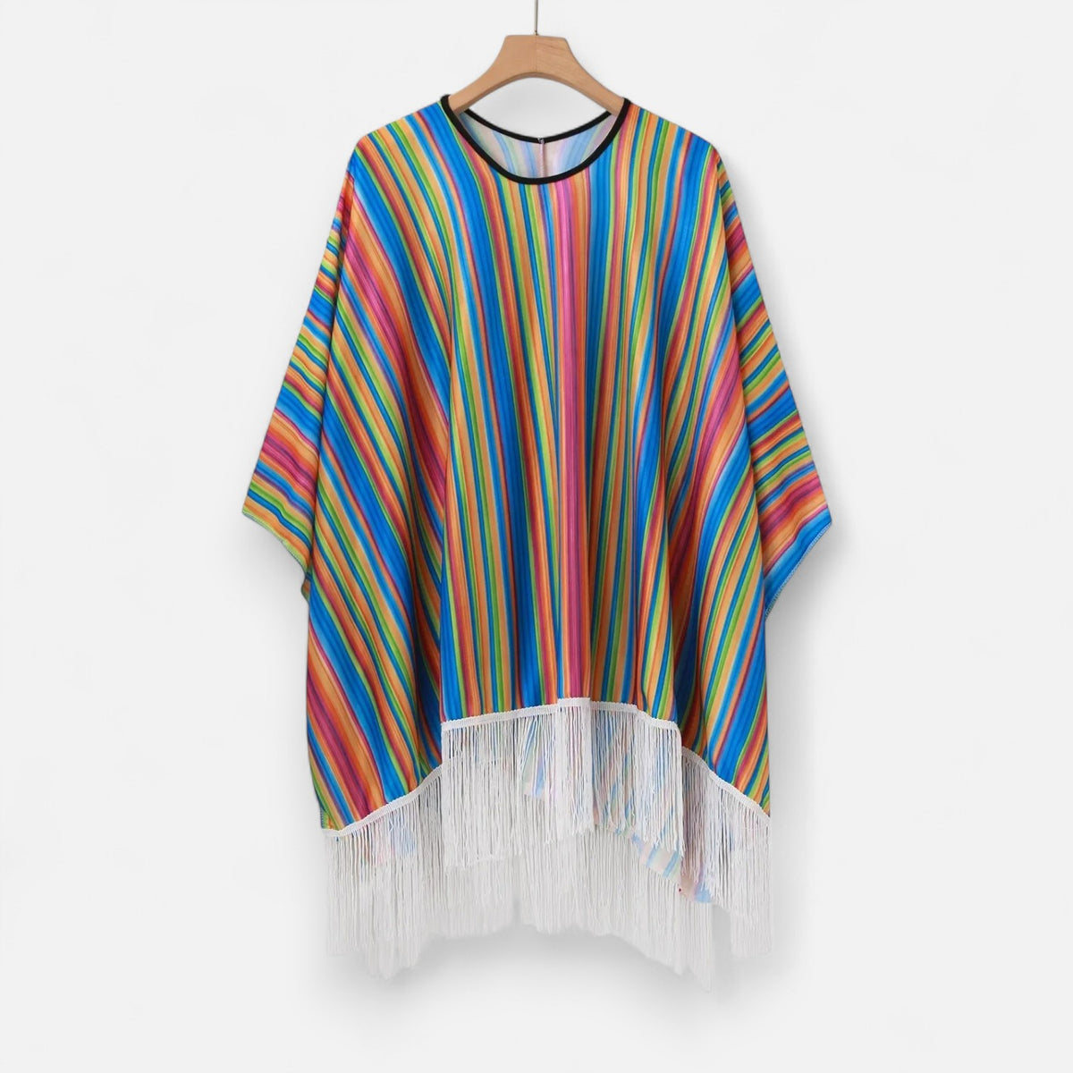 Poncho mexicain à franges