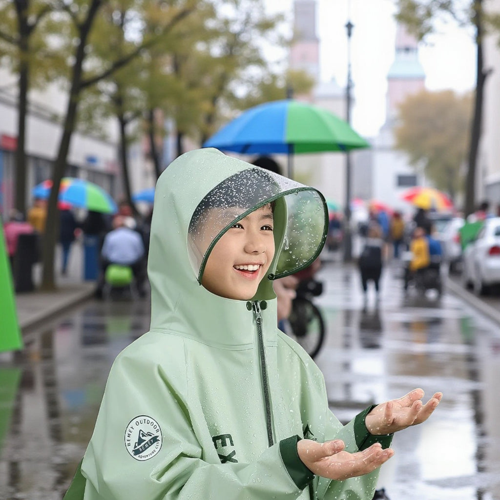 Poncho pluie enfant long