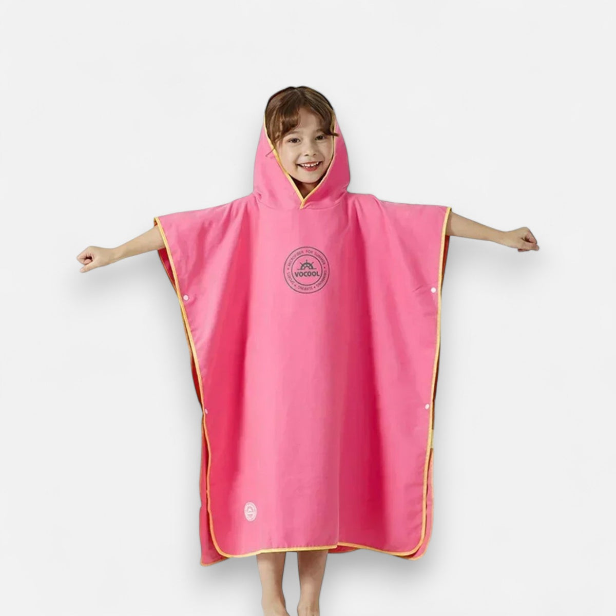 Poncho surf enfant microfibre à capuche