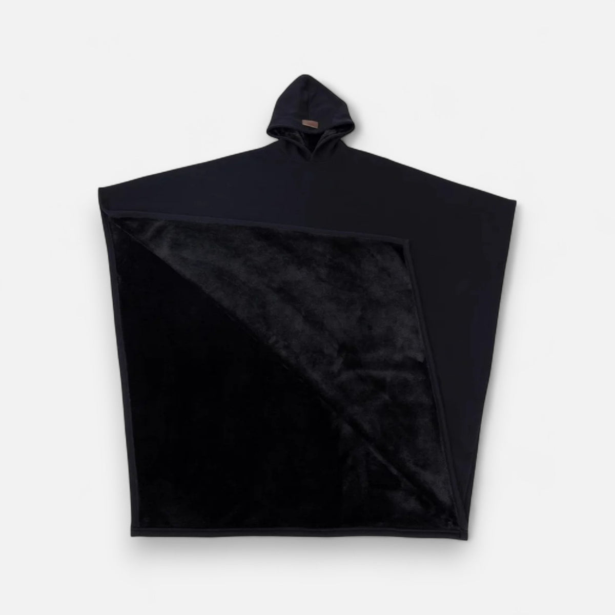 Poncho chaud homme avec capuche