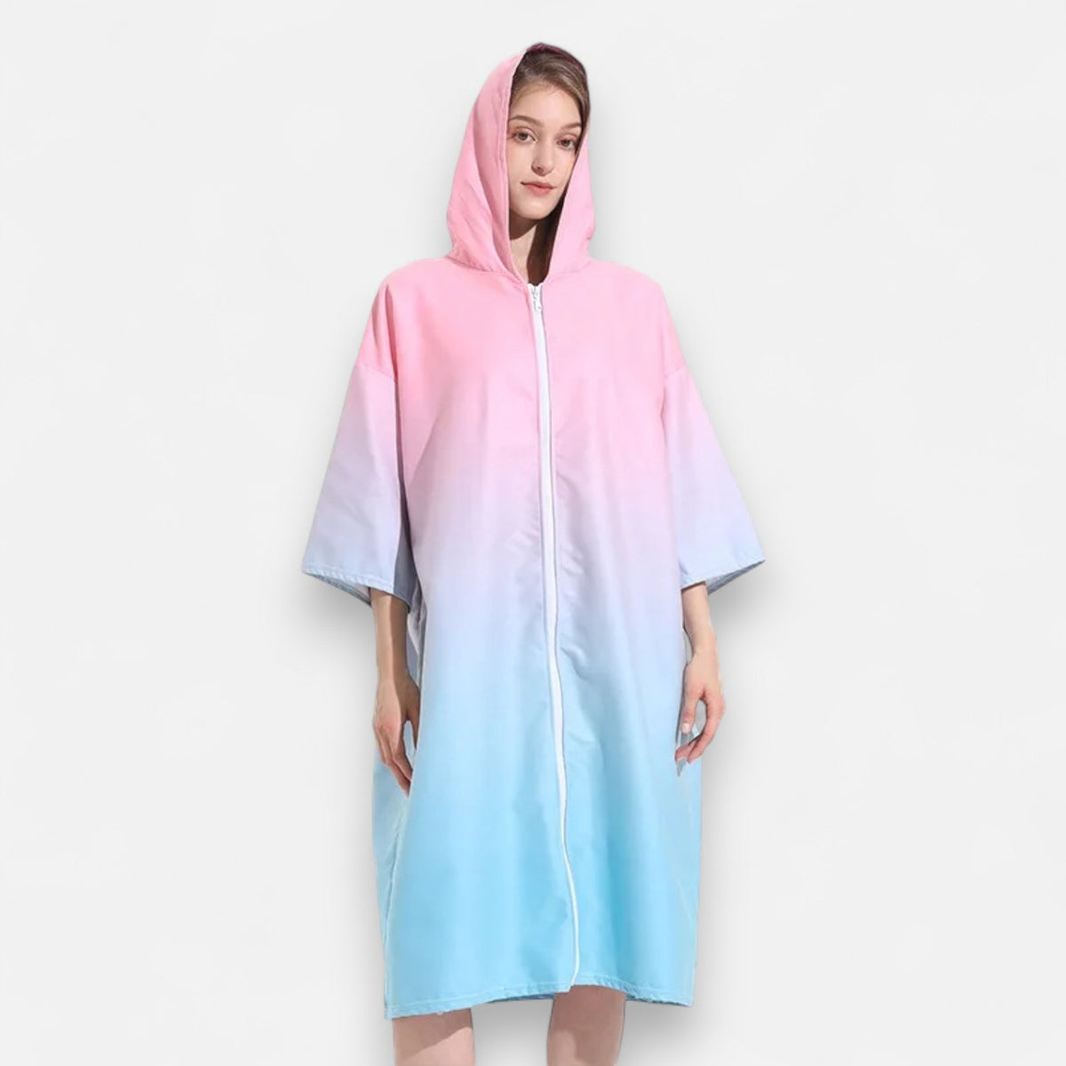 Poncho de bain femme avec dégradé