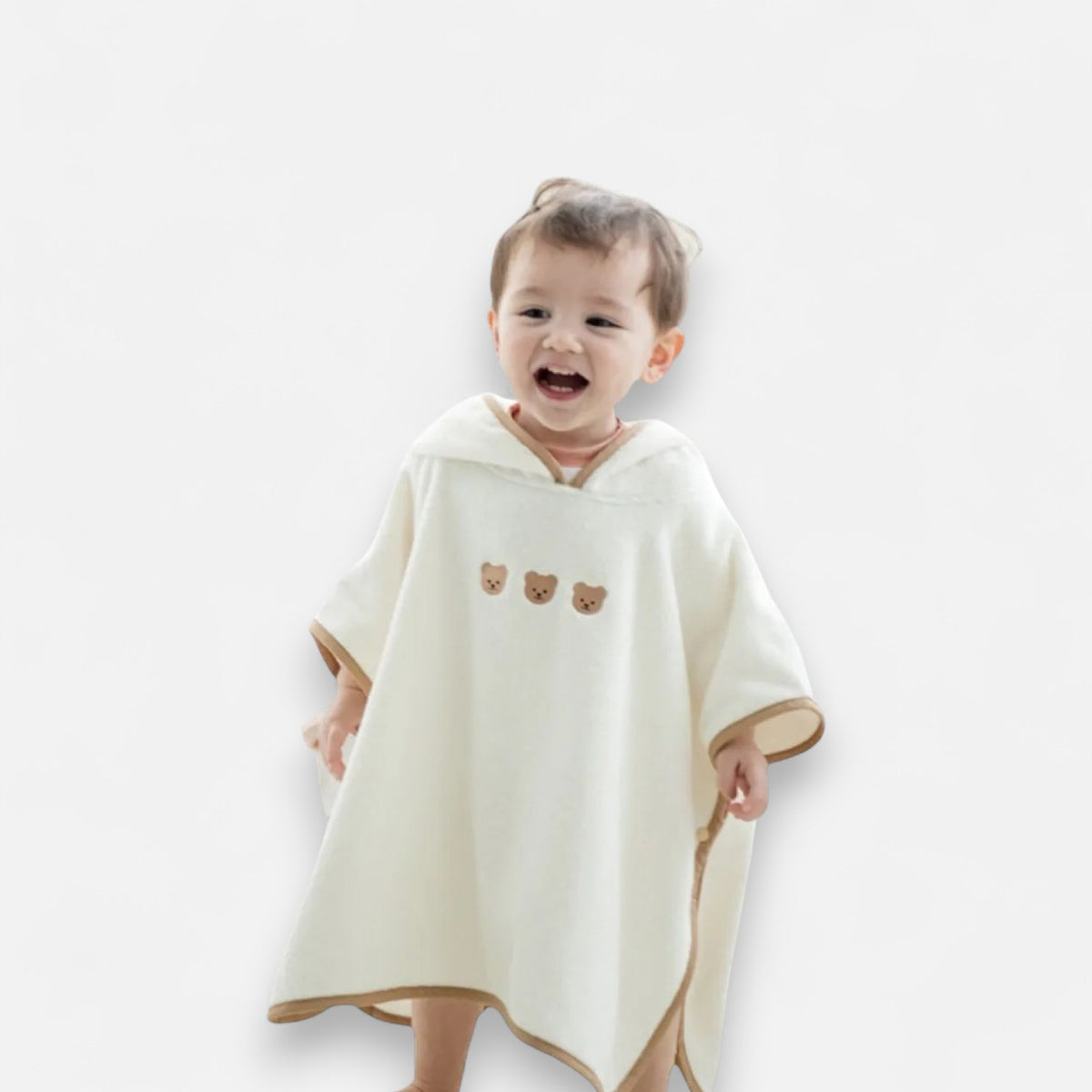 Poncho blanc bébé