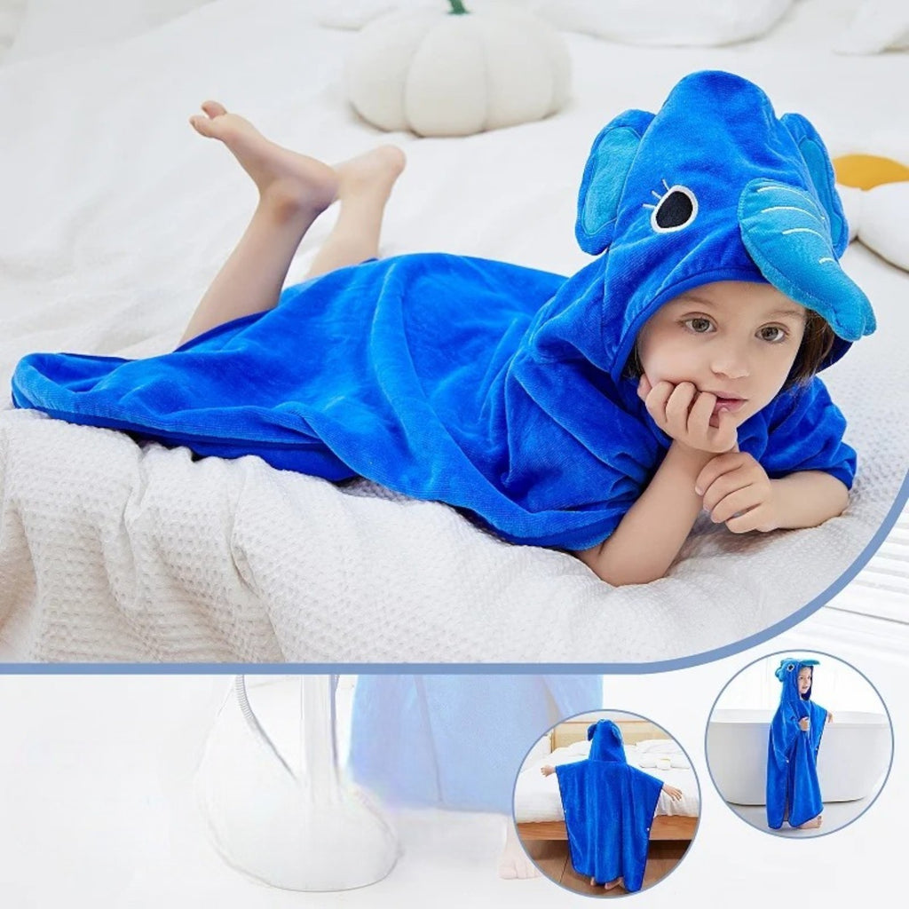 Poncho surf enfant à capuche animaux