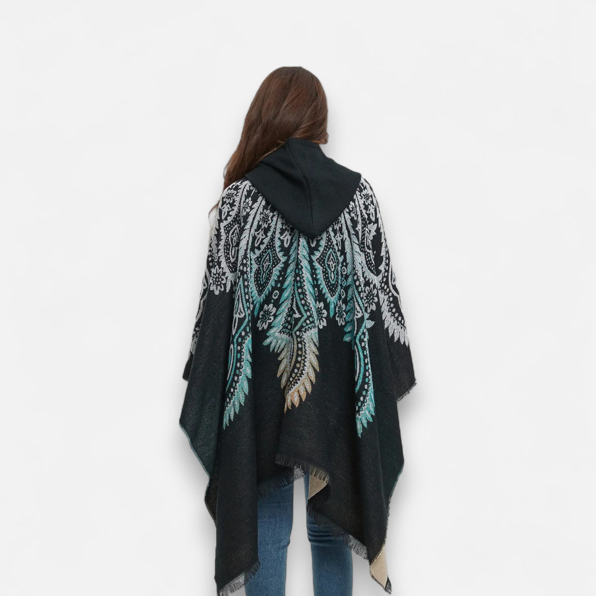 Poncho mexicain femme