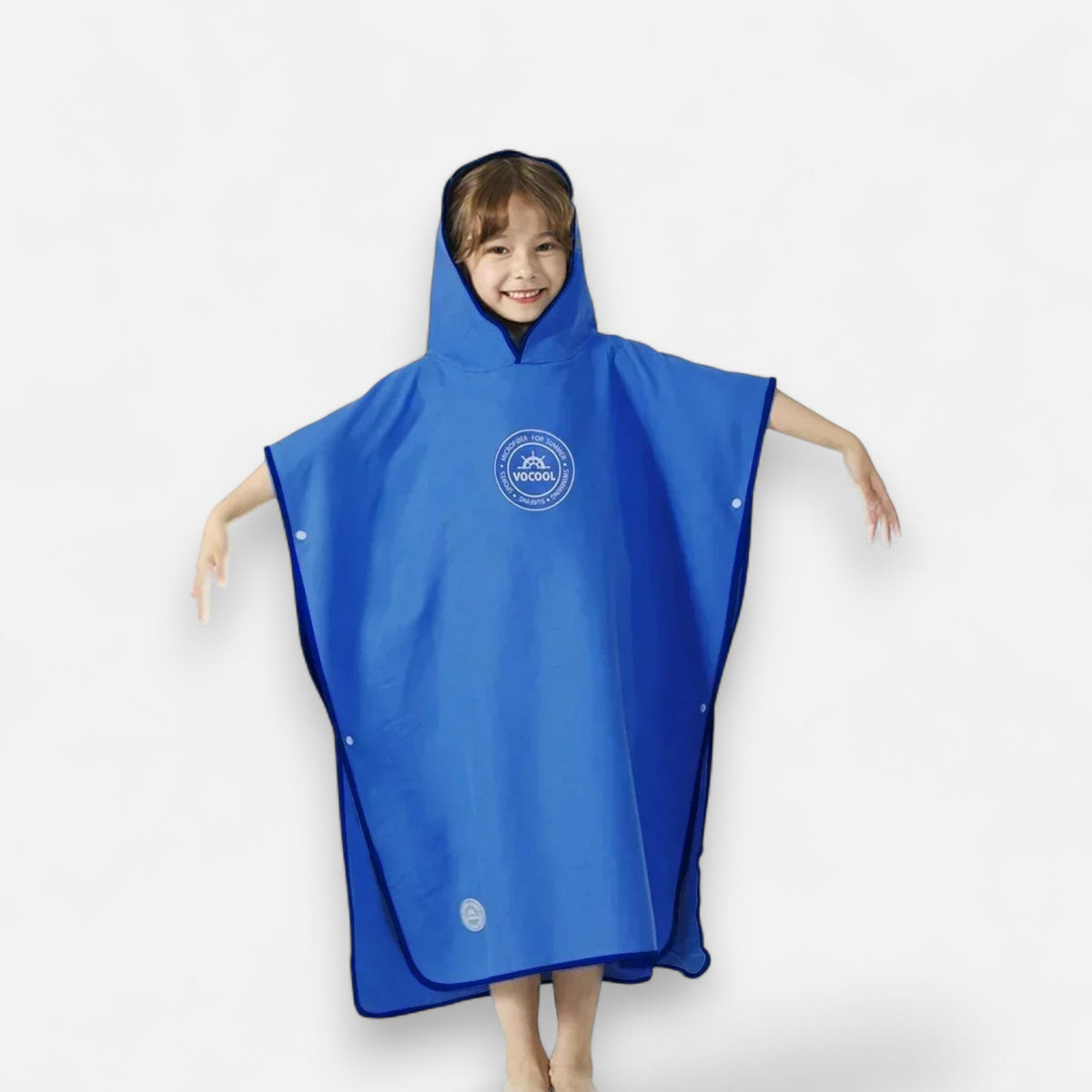 Poncho surf enfant microfibre à capuche