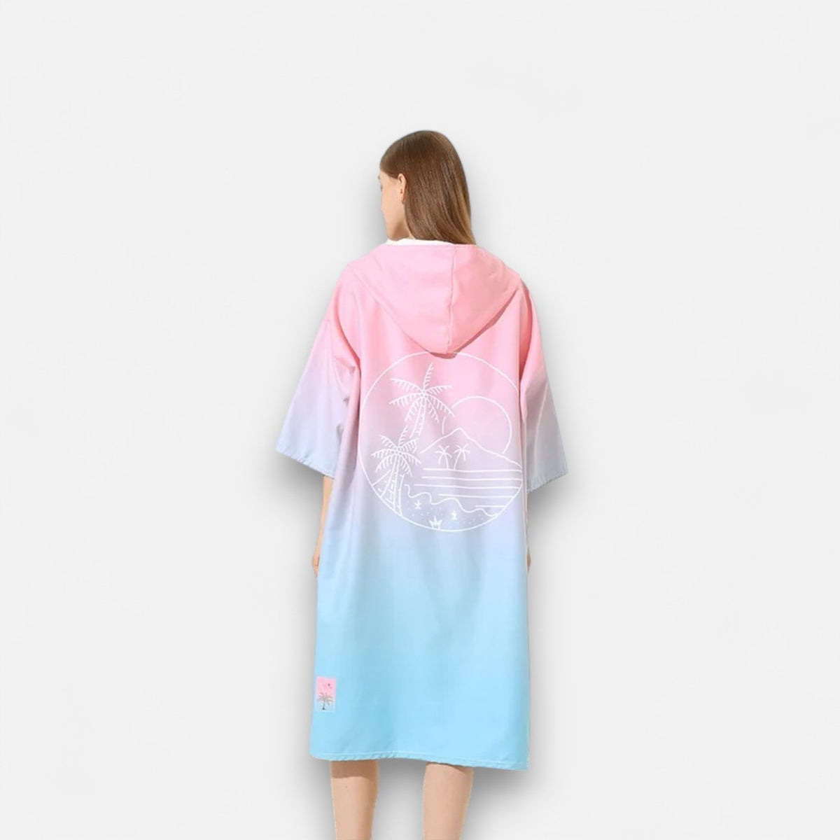 Poncho de bain femme avec dégradé