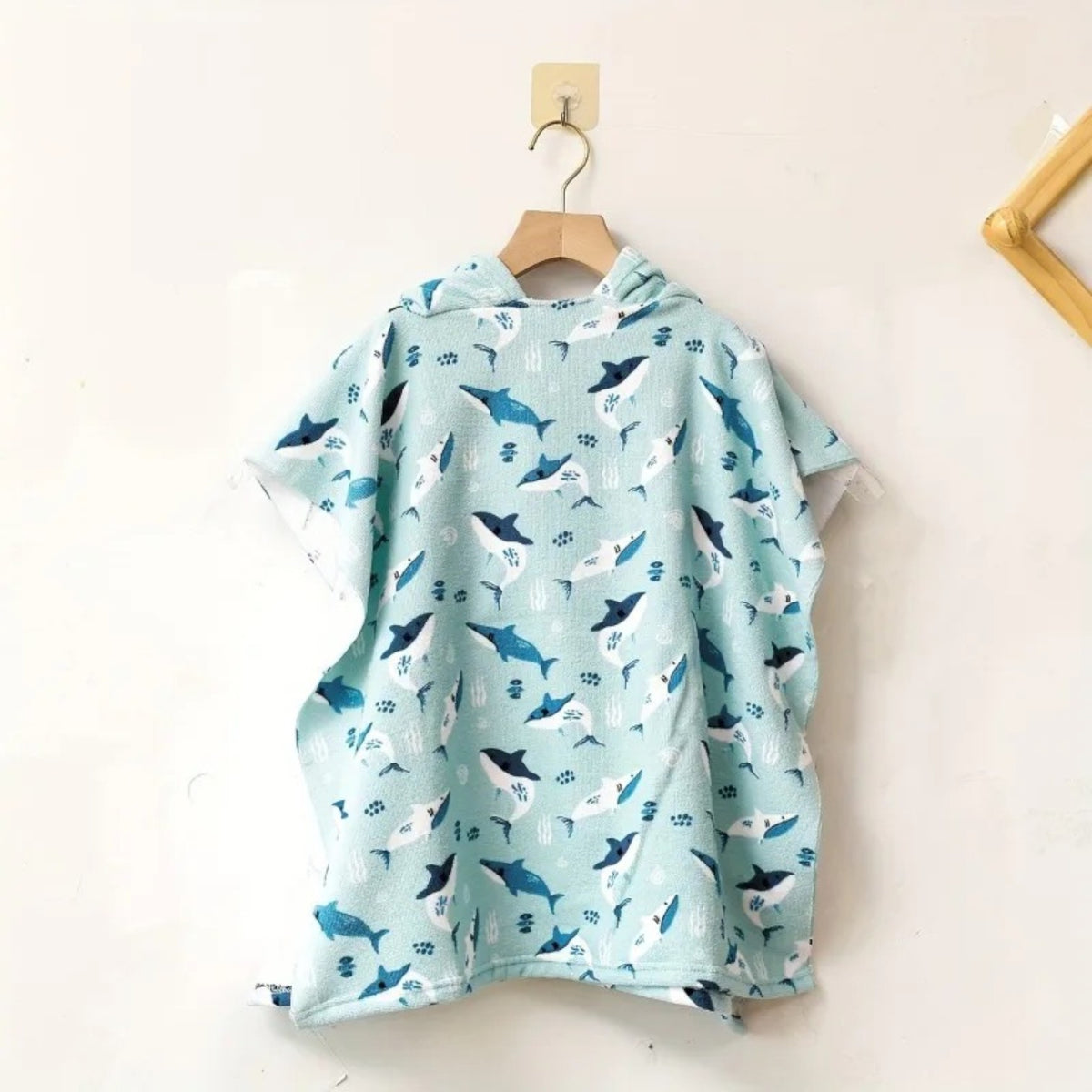 Poncho plage bébé motif poisson
