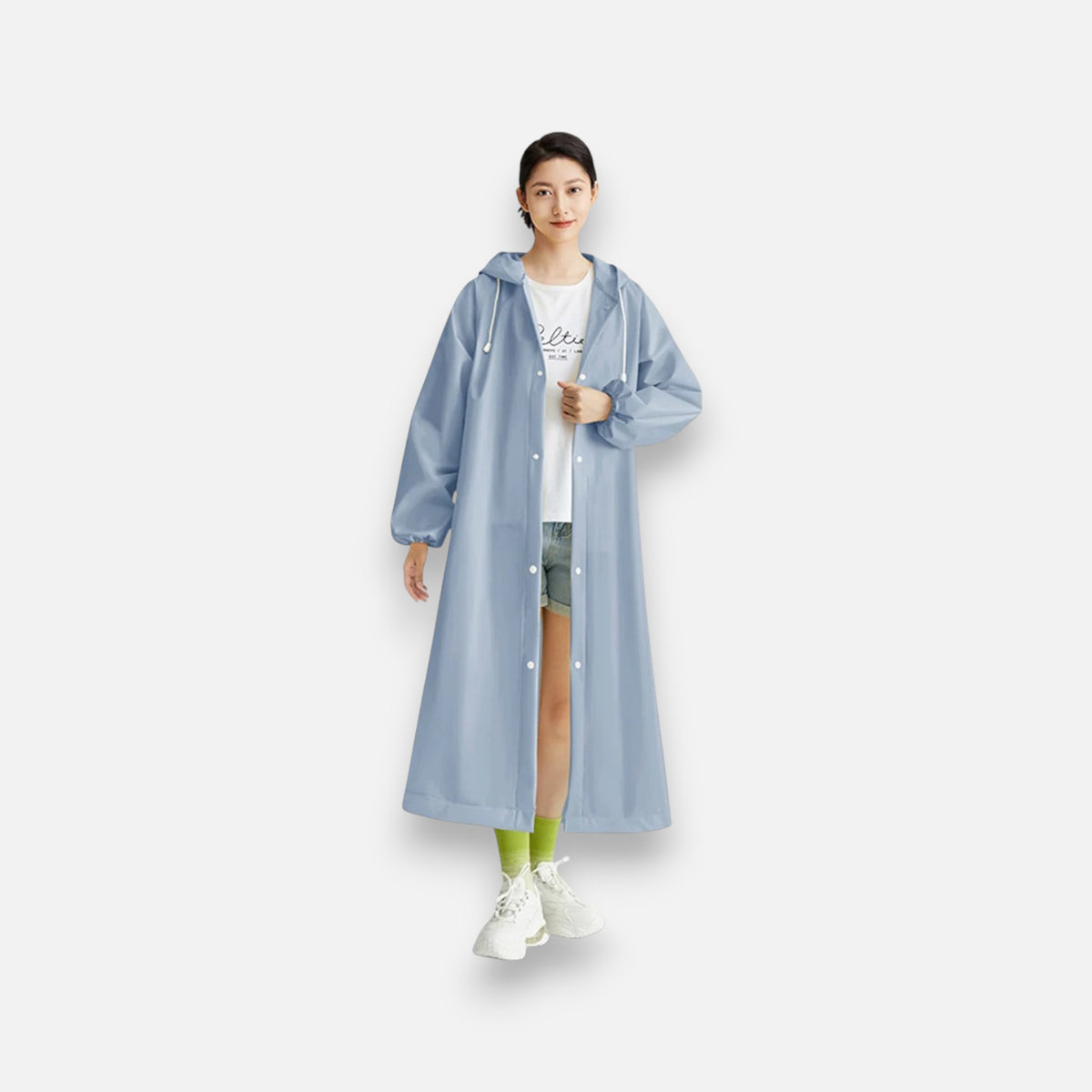 Poncho pluie femme long