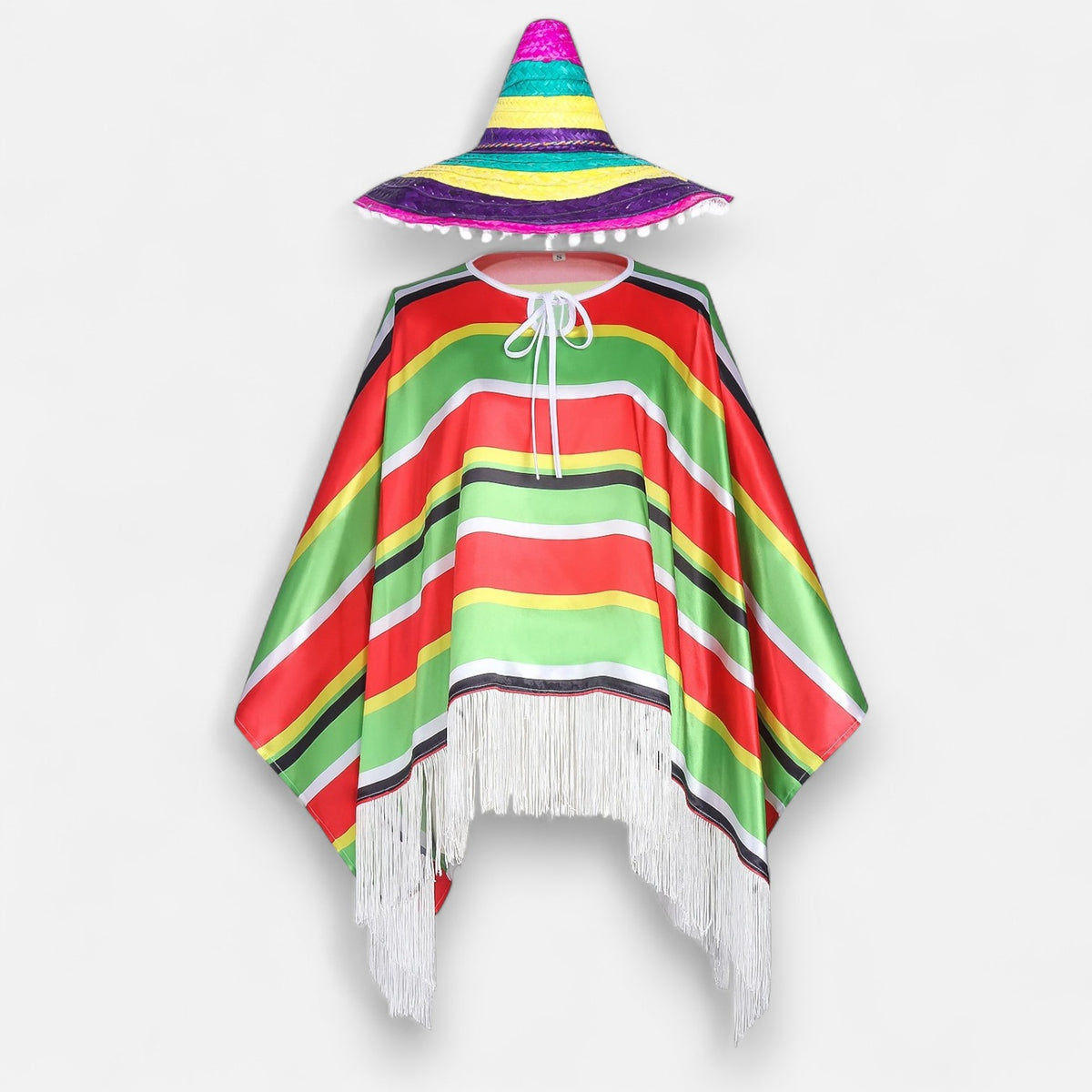 Poncho mexicain coloré