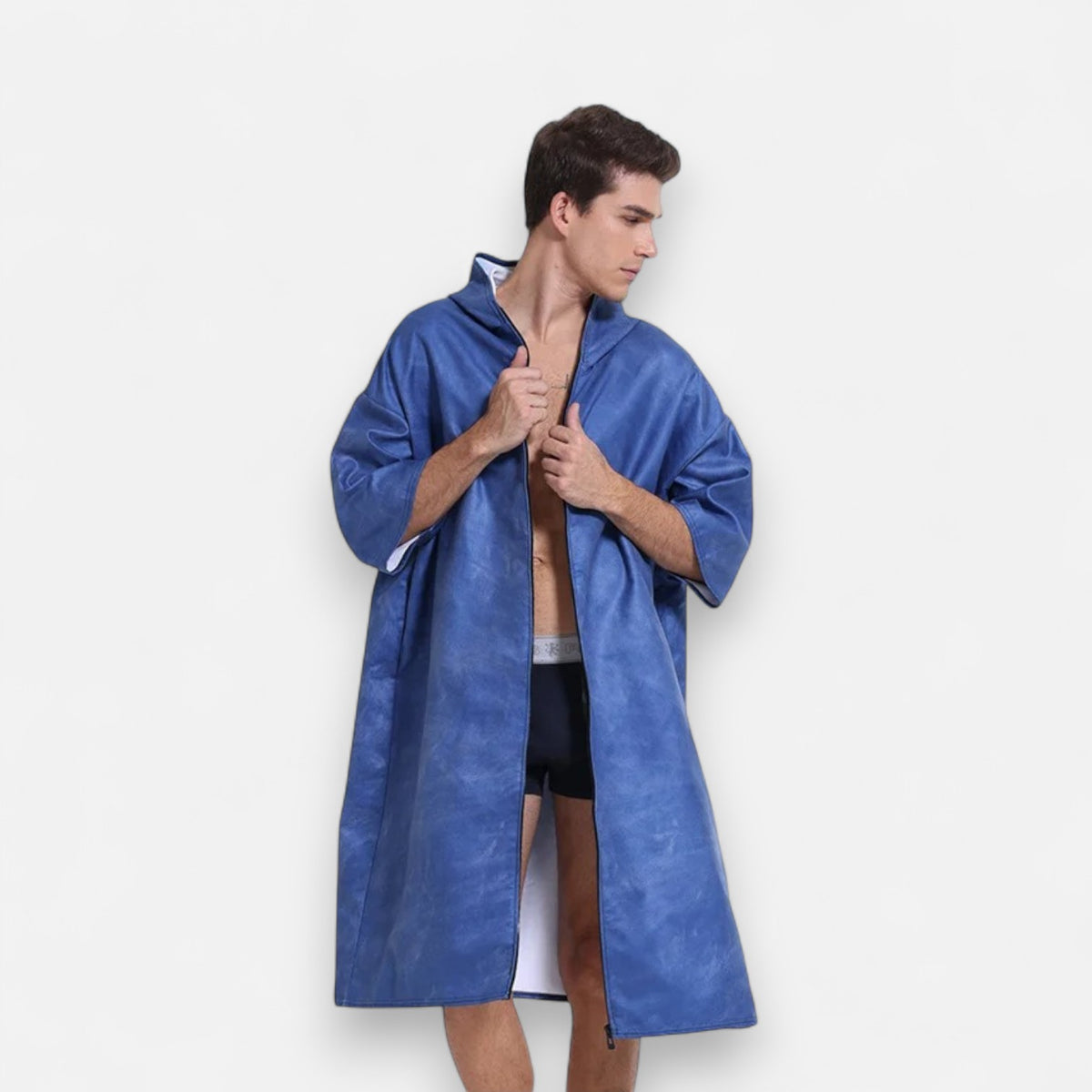 Poncho surf homme bleu