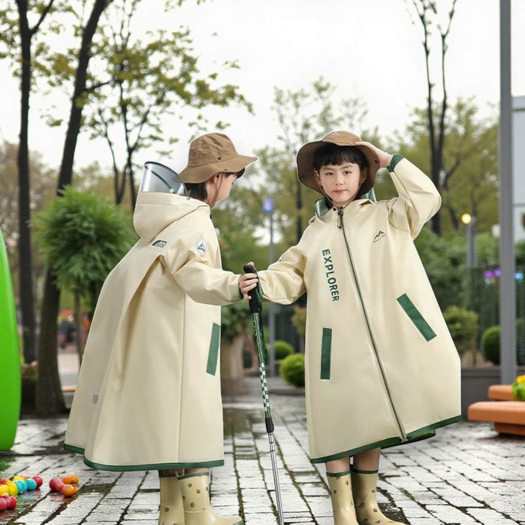 Poncho pluie enfant long