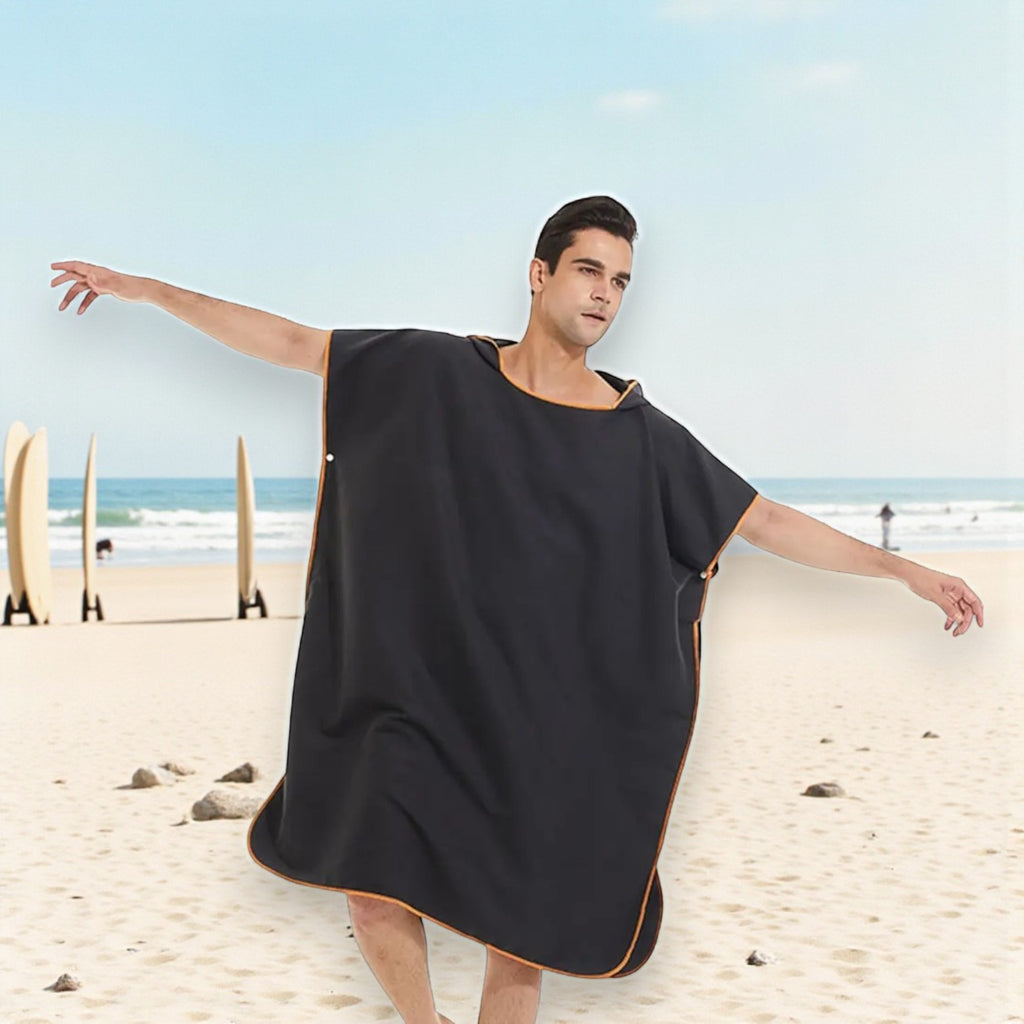 Poncho plage homme microfibre