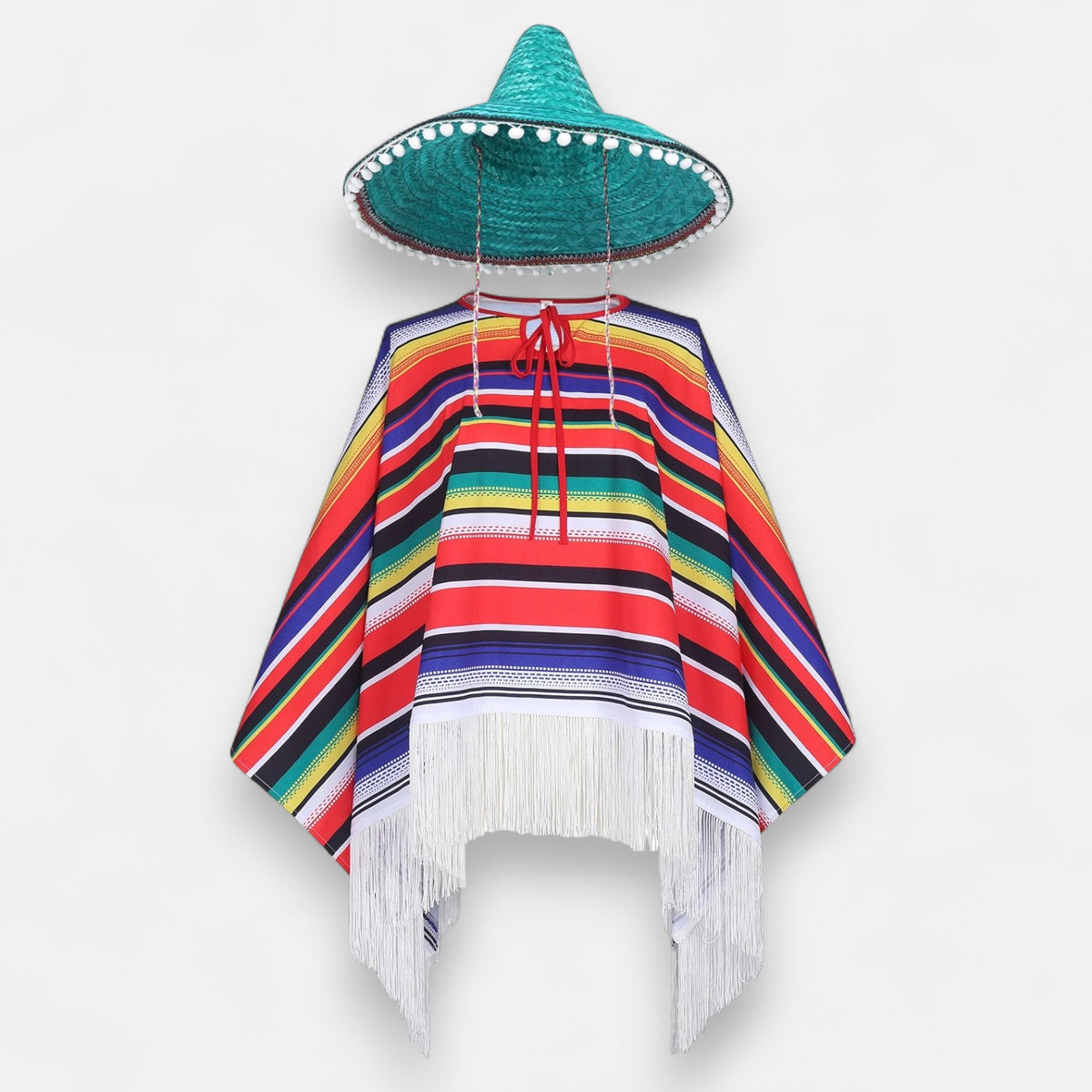 Poncho mexicain coloré