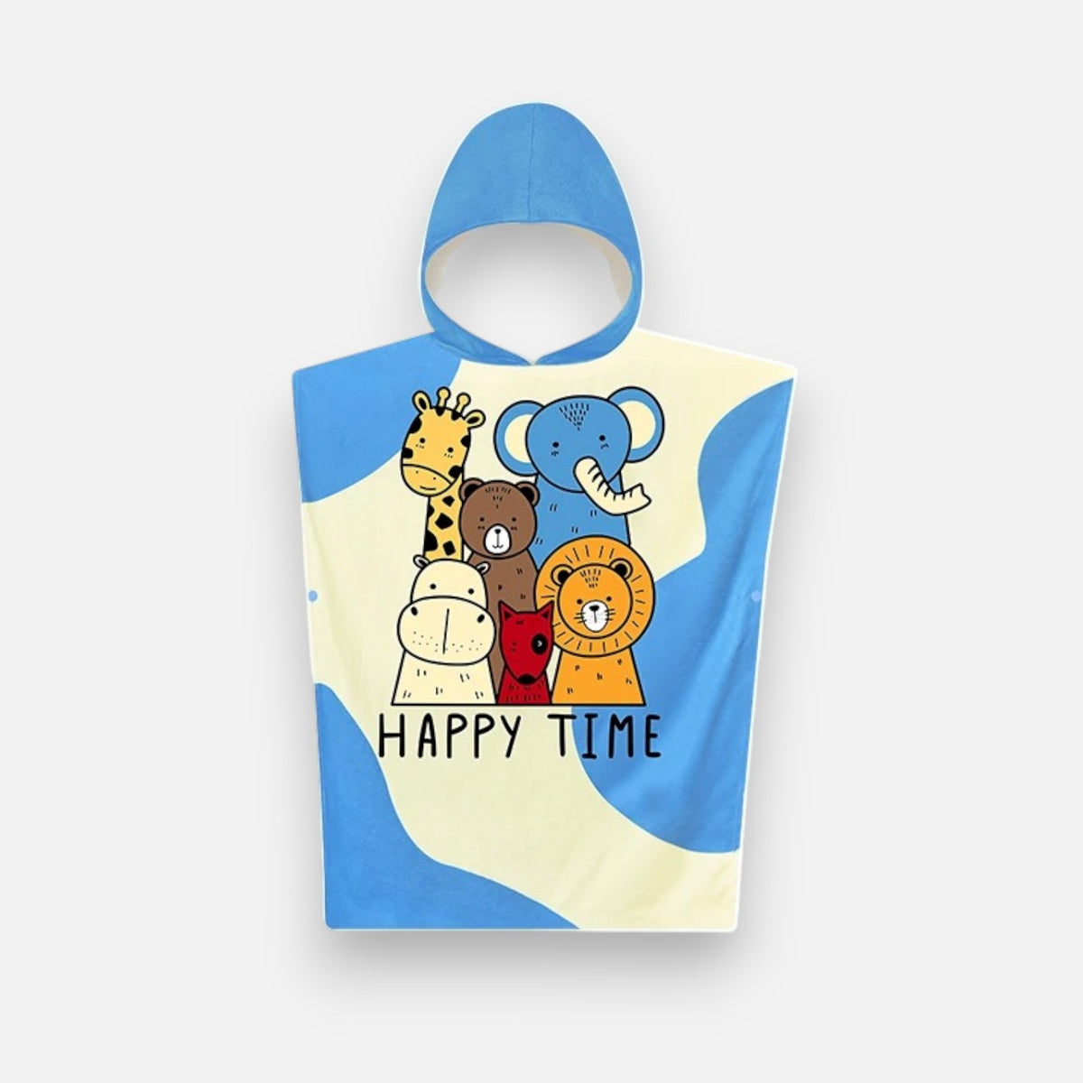 Poncho de bain enfant animaux