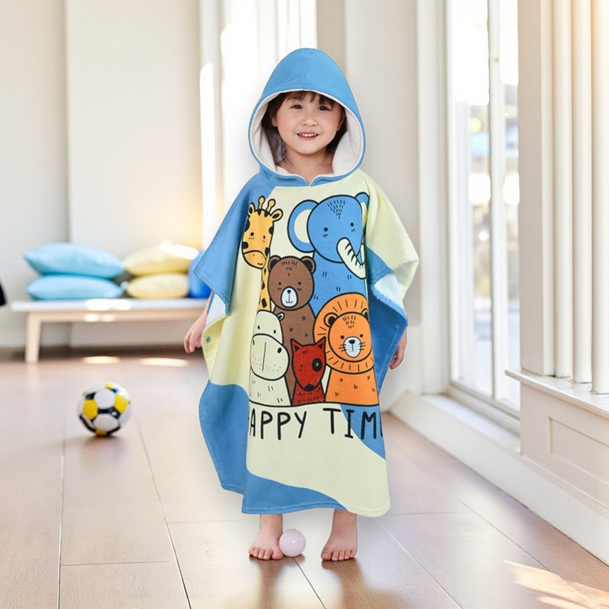 Poncho de bain enfant animaux