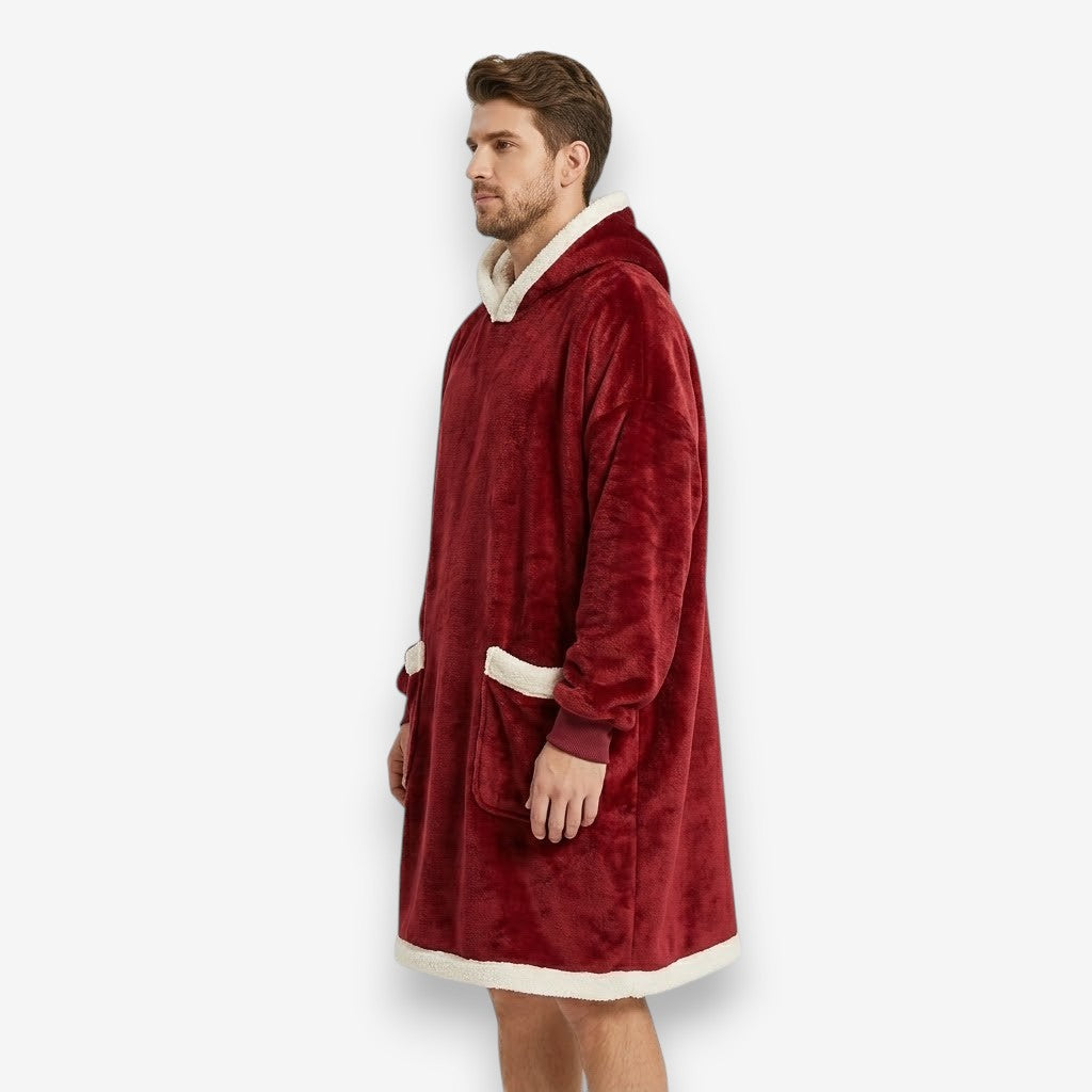 Poncho polaire homme chaud
