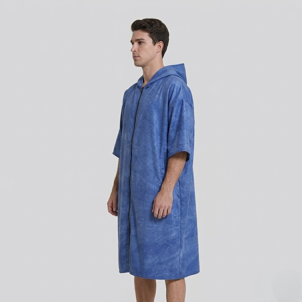 Poncho surf homme bleu