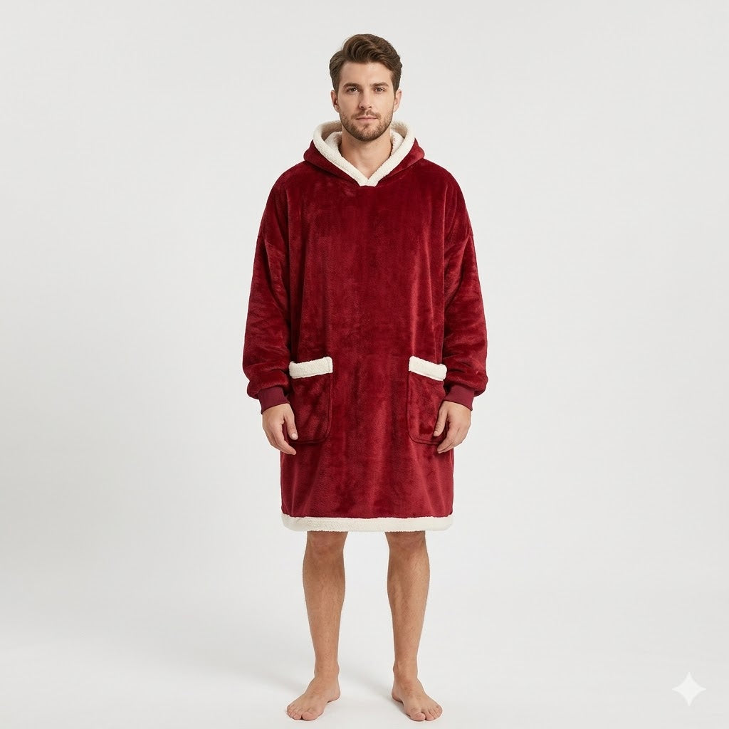 Poncho polaire homme chaud
