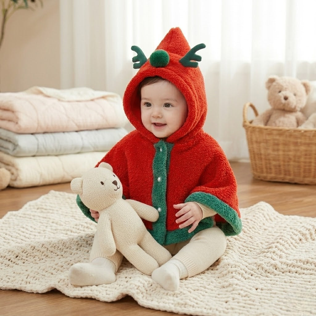 Poncho polaire bébé