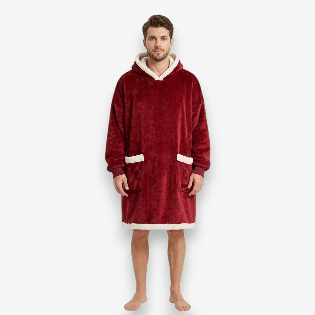 Poncho polaire homme chaud