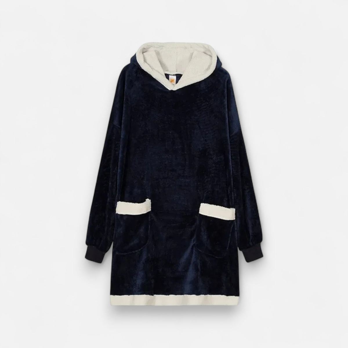 Poncho polaire homme bleu marine