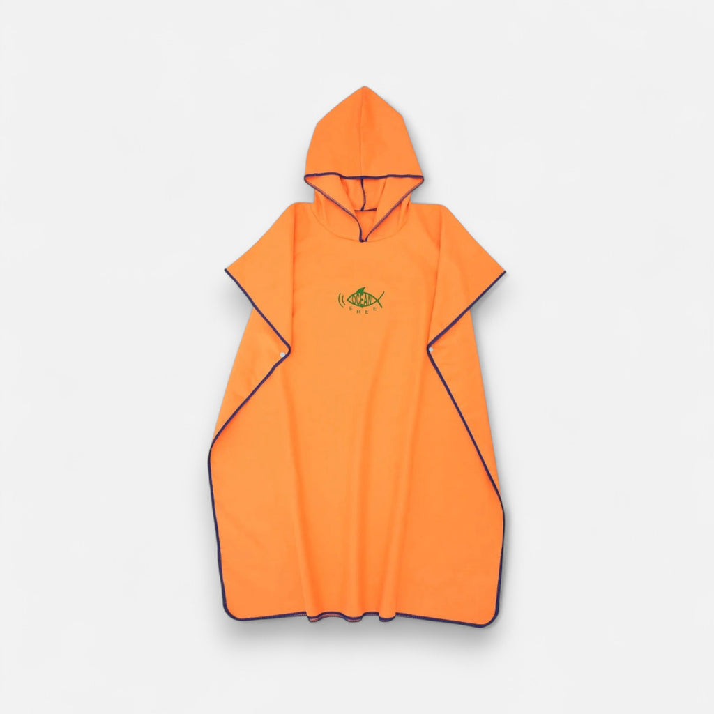 Poncho plage homme motif poisson